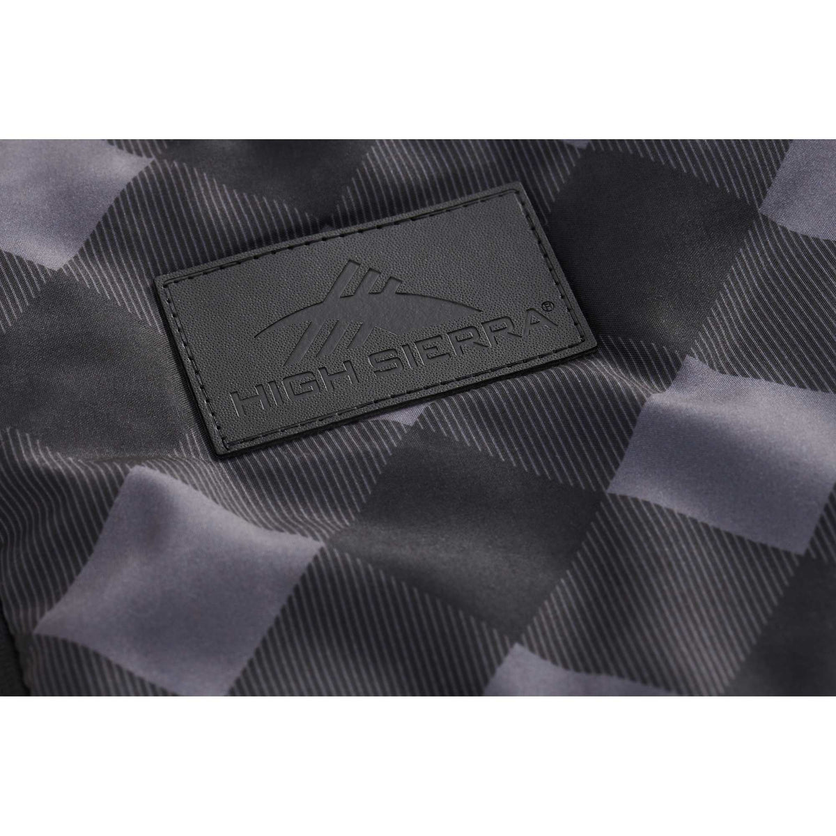 High Sierra Roll-Up Sherpa Blanket, Plaid Embroidery - Gray/Black - Photo 4
