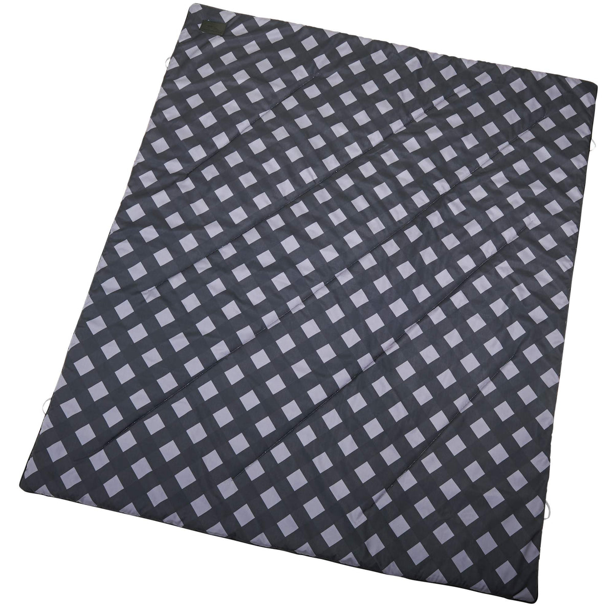 High Sierra Roll-Up Sherpa Blanket, Plaid Embroidery - Gray/Black - Photo 6