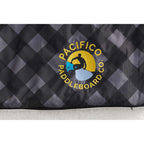 High Sierra Roll-Up Sherpa Blanket, Plaid Embroidery - Gray/Black - Photo