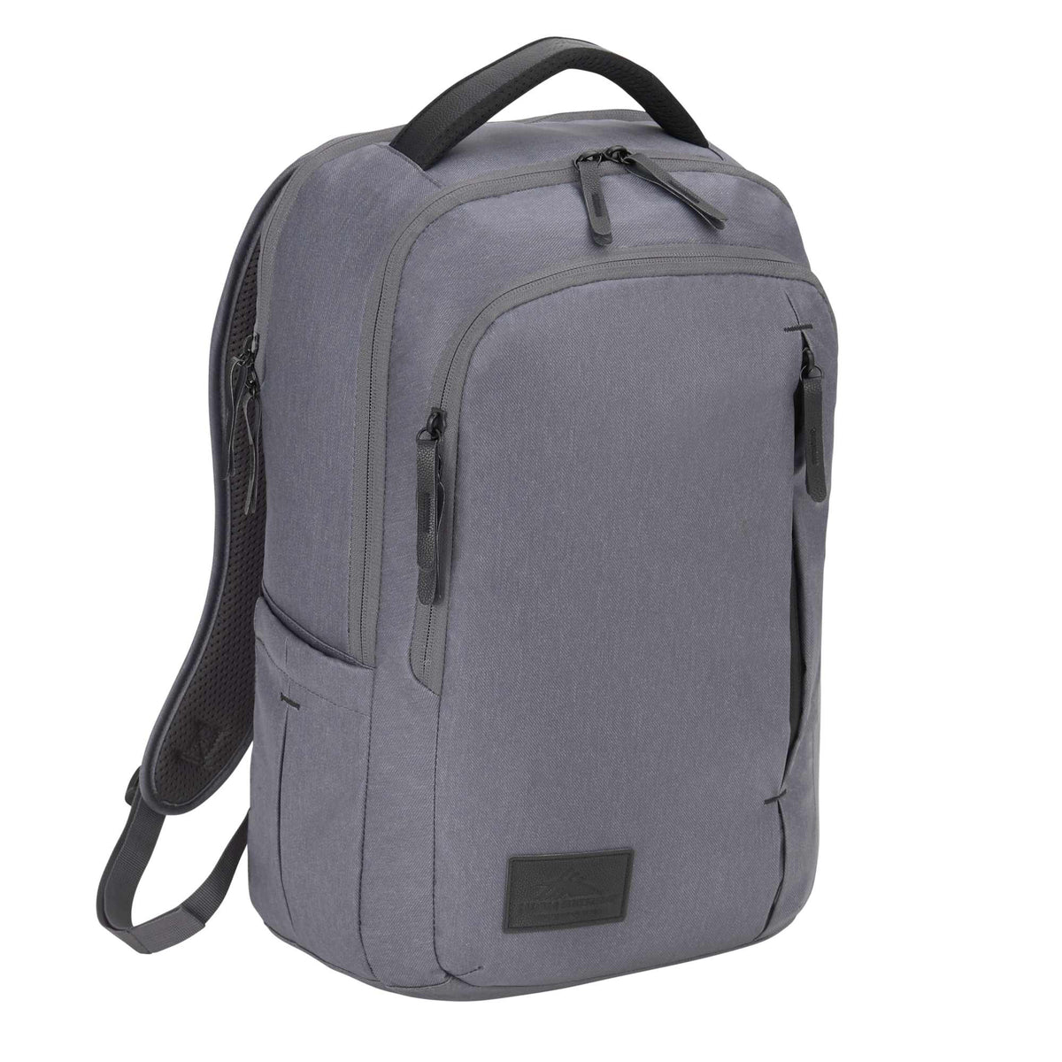 High Sierra Slim Water-Resistant Laptop Backpack, 15 Inch Embroidery - Gray - Photo
