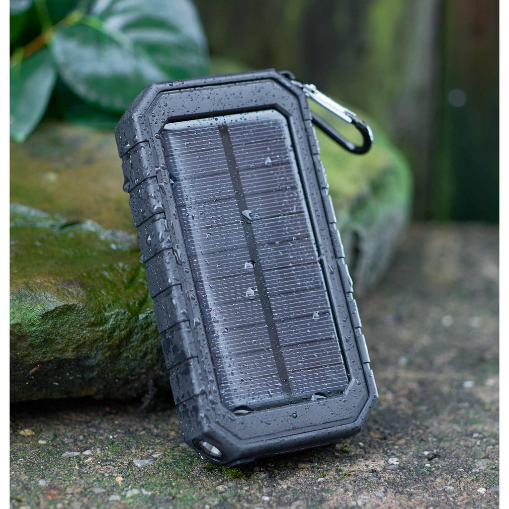 High Sierra Solar Wireless Power Bank with Carabiner, 10,000 mAh - Black - Photo 7