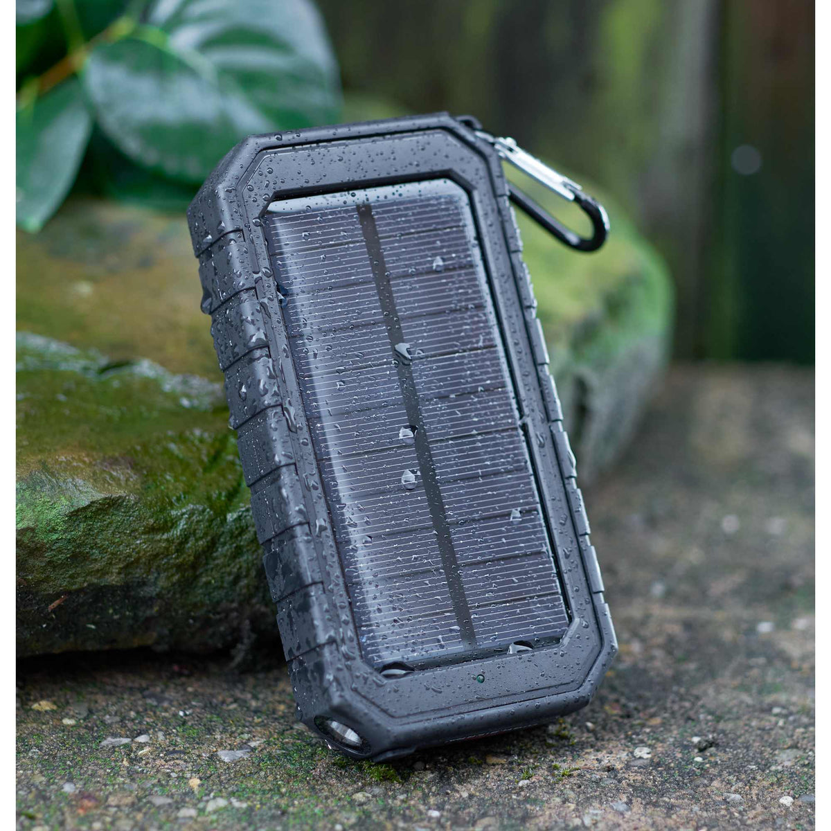 High Sierra Solar Wireless Power Bank with Carabiner, 10,000 mAh - Black - Photo 7