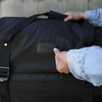 High Sierra Stonecroft Rolling Duffel Bag, Medium 28 Inches Embroidery - Black - Front Detail 2