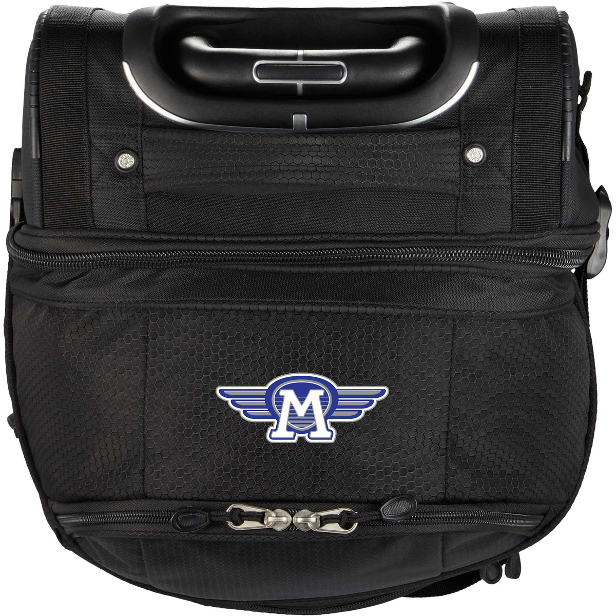 High Sierra Stonecroft Rolling Duffel Bag, Medium 28 Inches Embroidery - Black - Front