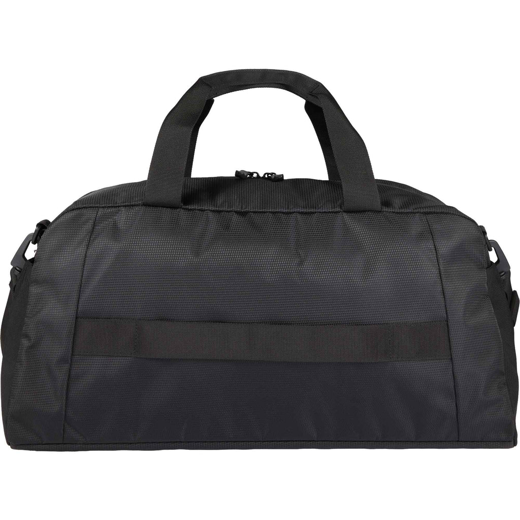 High Sierra Stoneway Duffel Bag with Trolley Pass-Through Embroidery - Black - Back