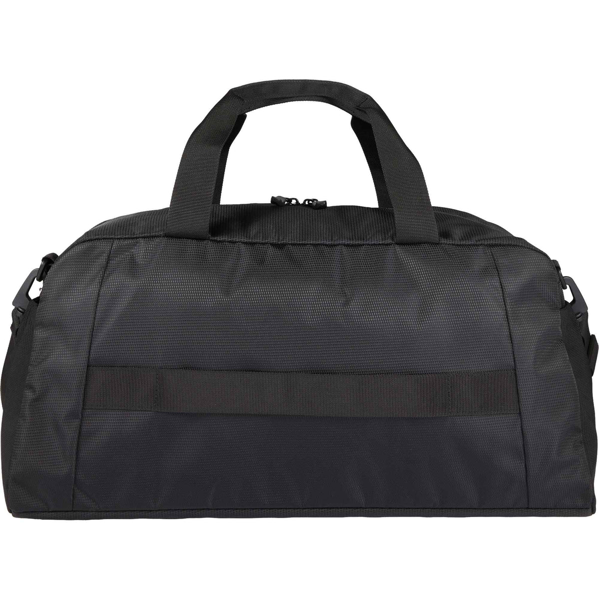 High Sierra Stoneway Duffel Bag with Trolley Pass-Through Embroidery - Black - Back