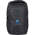 High Sierra Stoneway Recycled Laptop Backpack, 15 Inch Embroidery - Black - Front