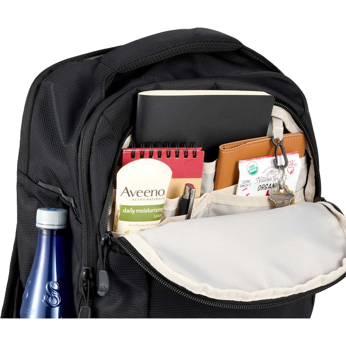 High Sierra Stoneway Recycled Laptop Backpack, 15 Inch Transfer - Black - Detail 2