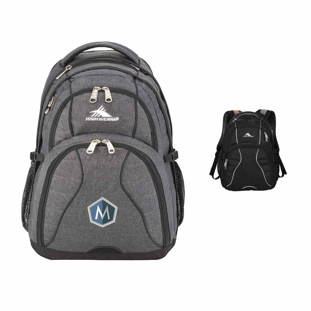 High Sierra Swerve Laptop Backpack with S-Curve Straps, 17 Inch Transfer - Graphite - Front Group