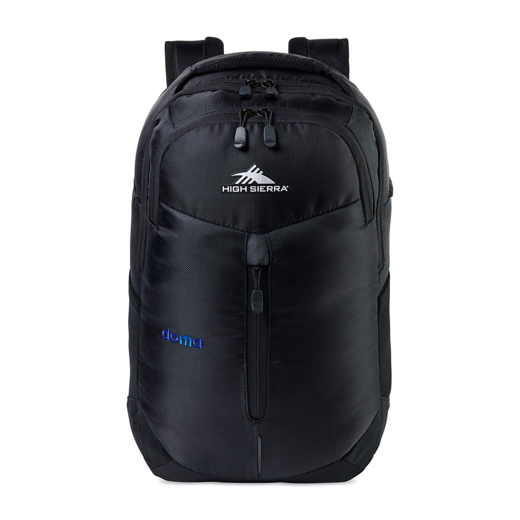 High Sierra Swerve Pro Laptop Backpack, 17 Inch Embroidery - Black - View 1