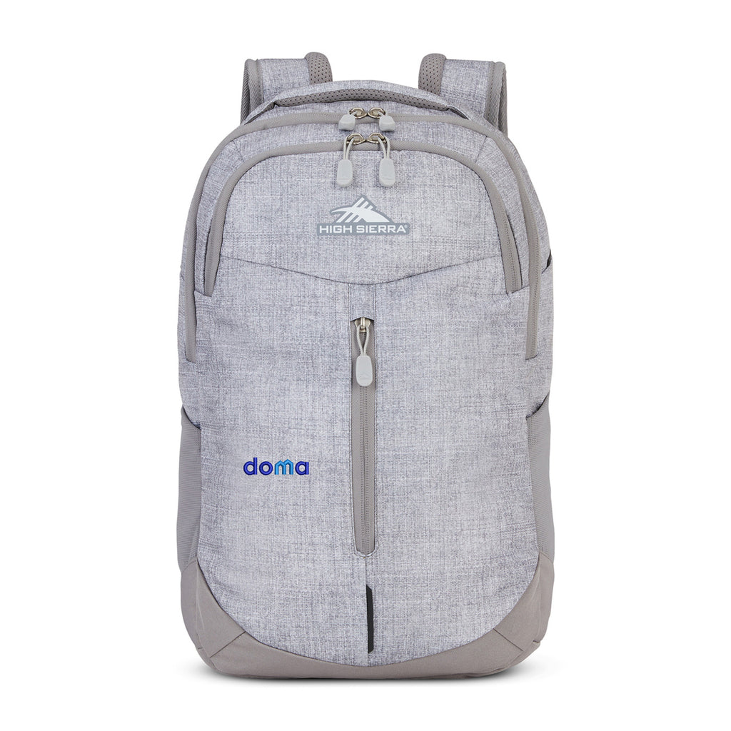 High Sierra Swerve Pro Laptop Backpack, 17 Inch Embroidery - Silver Heather - View 1