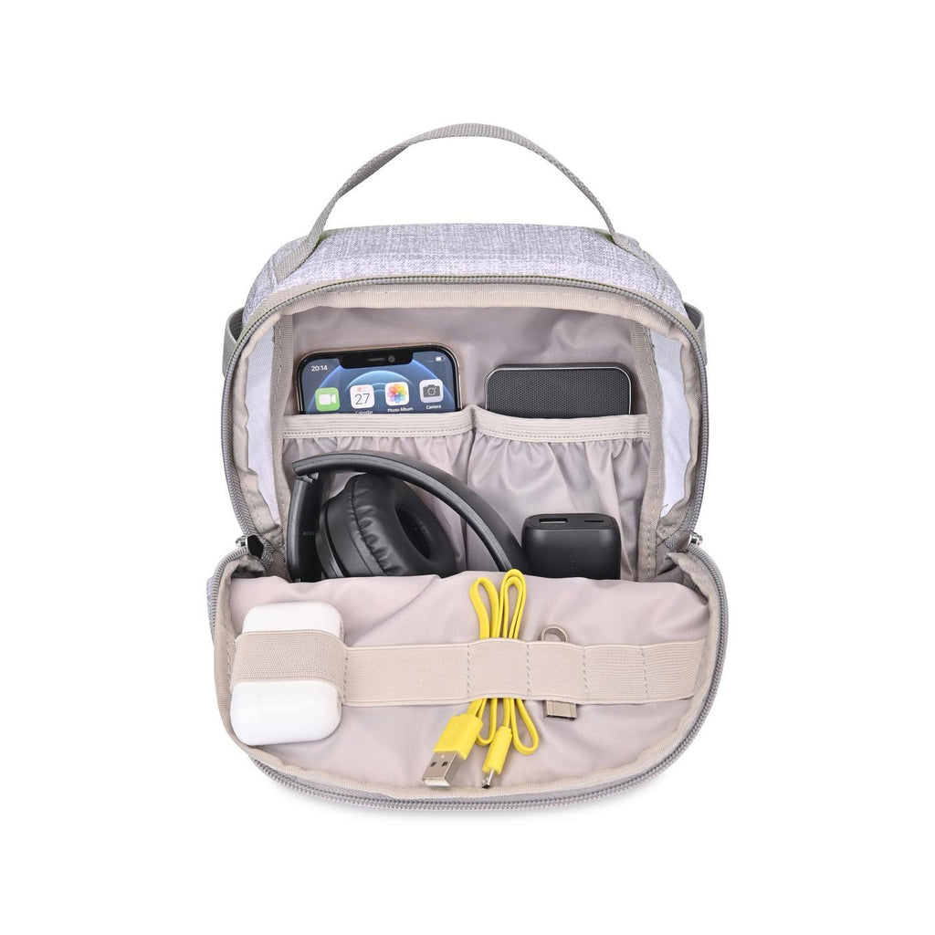 High Sierra Swoop Reflective Tech Organizer - Silver Heather - View 3