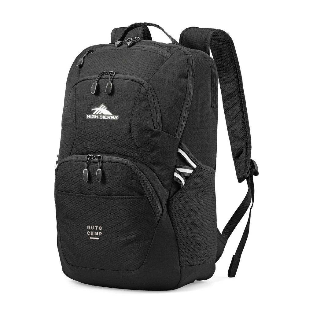 High Sierra Swoop SG Laptop Backpack with Cascading Pockets Embroidery - Black - View 8