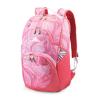 High Sierra Swoop SG Laptop Backpack with Cascading Pockets Embroidery - Pink Marble/Bubblegum Pink - View 4