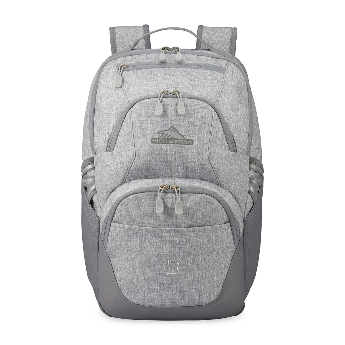 High Sierra Swoop SG Laptop Backpack with Cascading Pockets Embroidery - Silver Heather - View 1