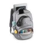 High Sierra Swoop SG Laptop Backpack with Cascading Pockets Embroidery - Silver Heather - View 3