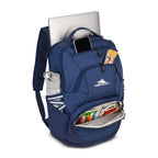 High Sierra Swoop SG Laptop Backpack with Cascading Pockets Embroidery - True Navy - View 3