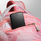 High Sierra Swoop SG Laptop Backpack with Cascading Pockets - Pink Marble/Bubblegum Pink - View 5