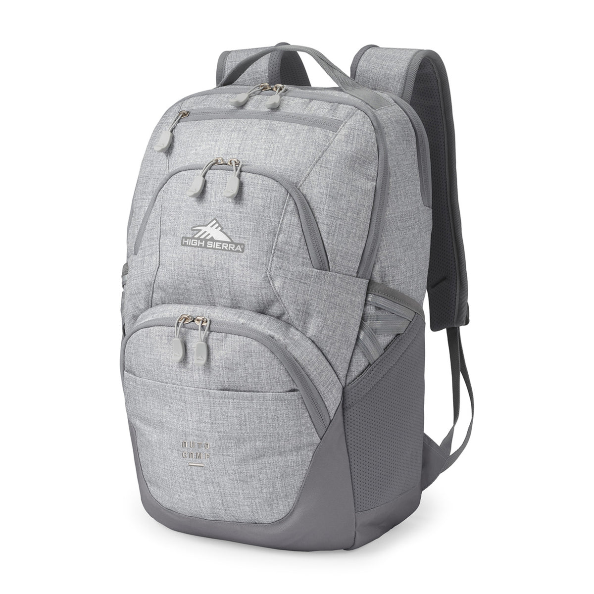High Sierra Swoop SG Laptop Backpack with Cascading Pockets - Silver Heather - View 4