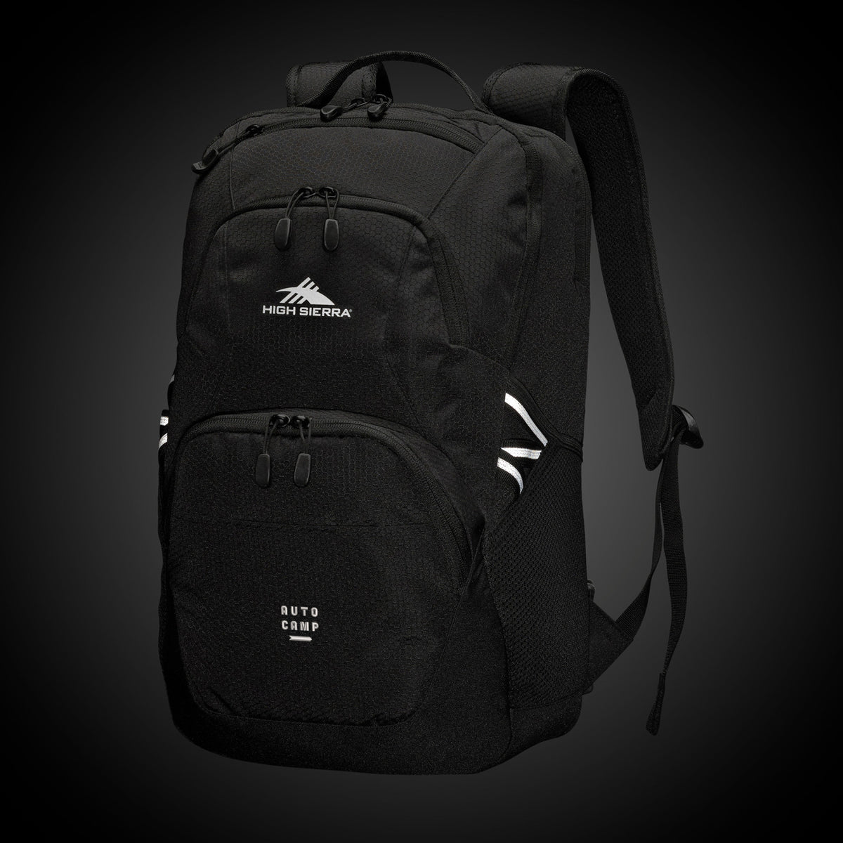 High Sierra Swoop SG Laptop Backpack with Cascading Pockets Transfer - Black - View 3