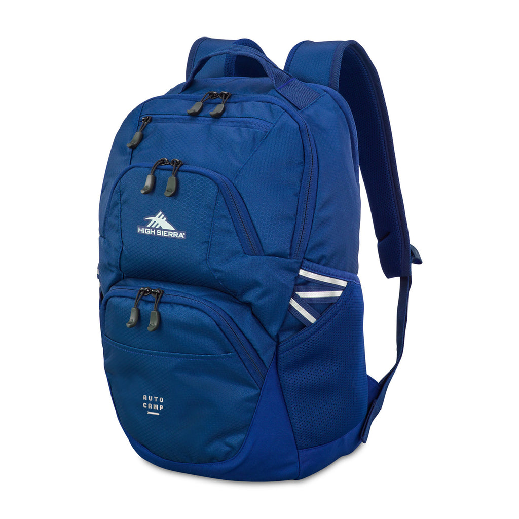 High Sierra Swoop SG Laptop Backpack with Cascading Pockets Transfer - Cosmic Blue - View 2