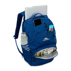 High Sierra Swoop SG Laptop Backpack with Cascading Pockets Transfer - Cosmic Blue - View 3