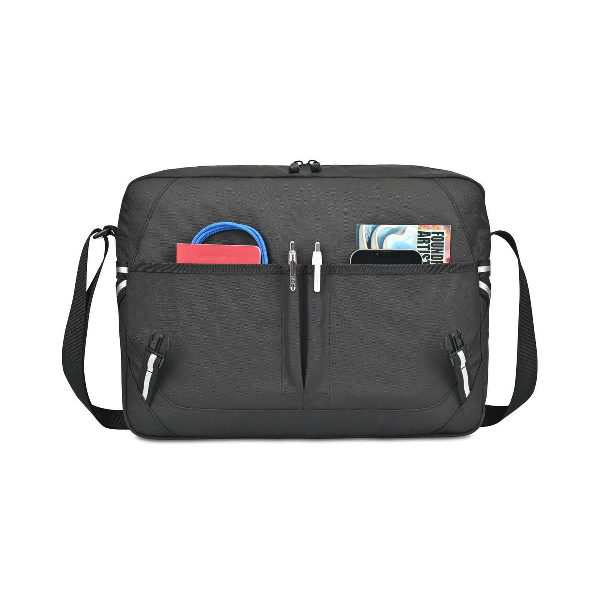 High Sierra Swoop SG Reflective Laptop Messenger Bag - Black - View 5