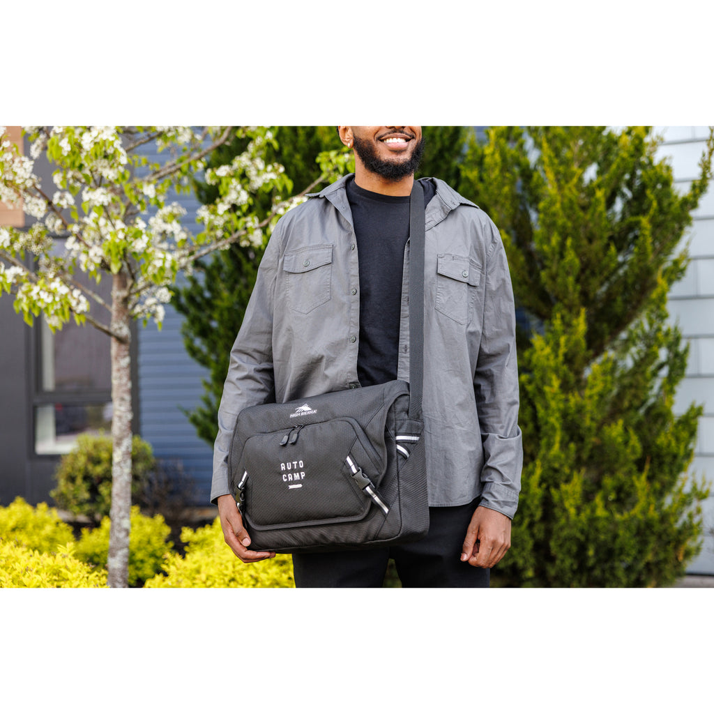 High Sierra Swoop SG Reflective Laptop Messenger Bag Transfer - Black - View 7