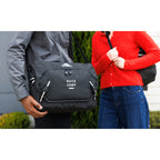High Sierra Swoop SG Reflective Laptop Messenger Bag Transfer - Black - View 8