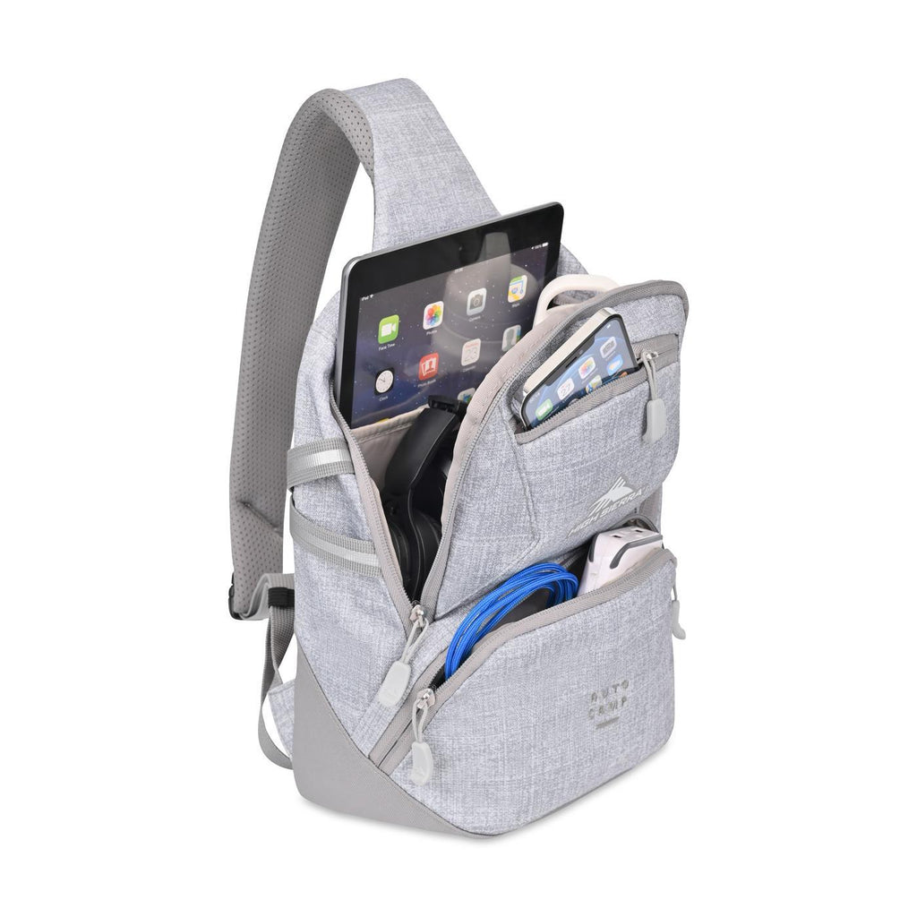 High Sierra Swoop SG Reflective Sling Bag Embroidery - Silver Heather - View 2