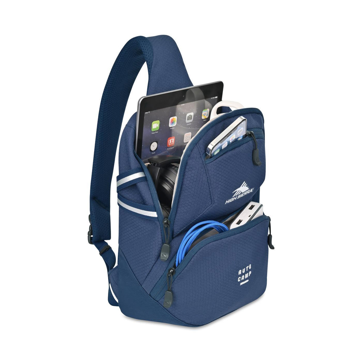 High Sierra Swoop SG Reflective Sling Bag Embroidery - True Navy - View 2