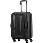 High Sierra Terra Trek Hardside Carry-On Spinner Debossing - Black - Left Angle