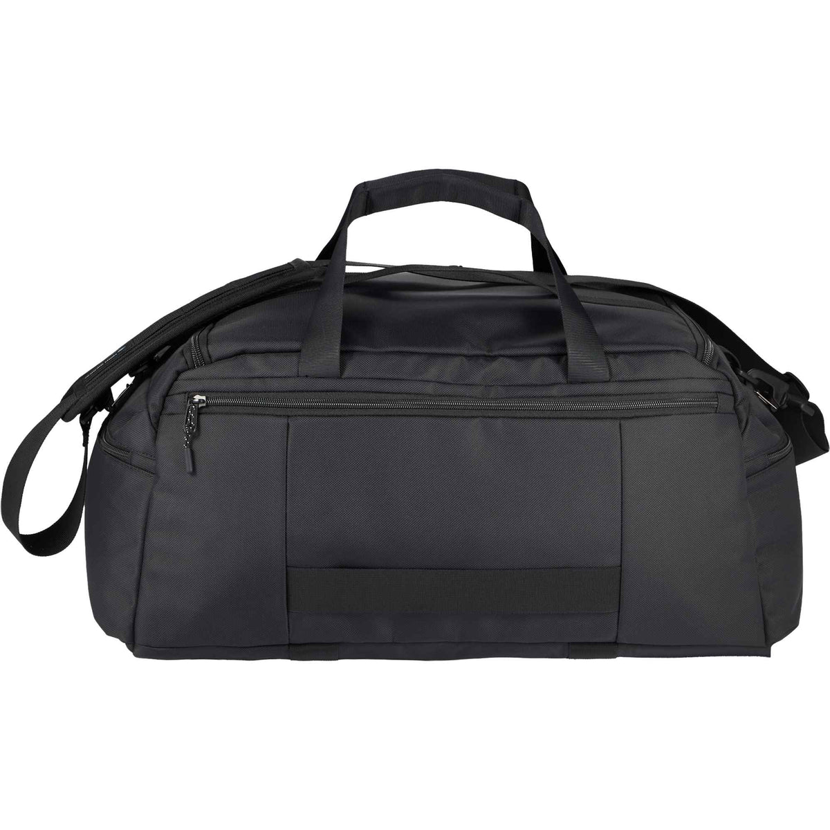 High Sierra Trekpoint Flap Duffel Bag in Recycled Polyester Embroidery - Black - Back