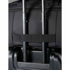 High Sierra Trekpoint Flap Duffel Bag in Recycled Polyester Embroidery - Black - Trolley