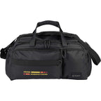 High Sierra Trekpoint Flap Duffel Bag in Recycled Polyester Transfer - Black - Front