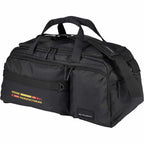 High Sierra Trekpoint Flap Duffel Bag in Recycled Polyester Transfer - Black - Left Angle