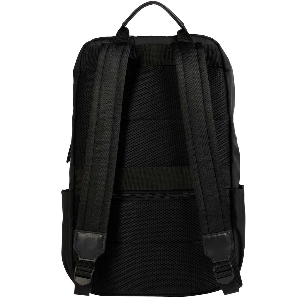 High Sierra Trivaro Recycled Laptop Backpack, 15 Inch Embroidery - Black - Back