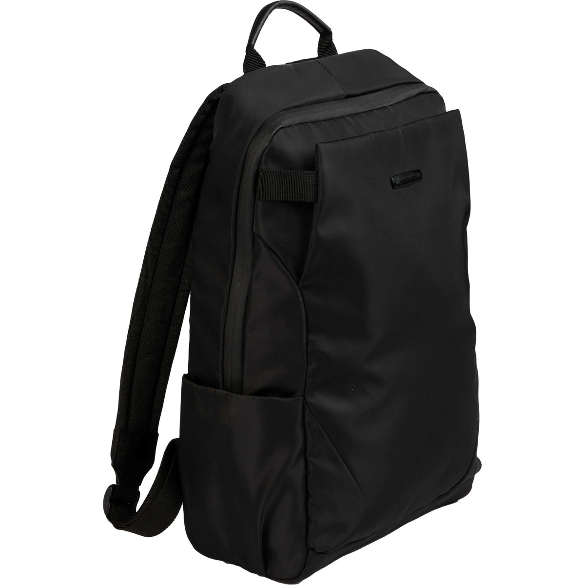 High Sierra Trivaro Recycled Laptop Backpack, 15 Inch Embroidery - Black - Right Angle