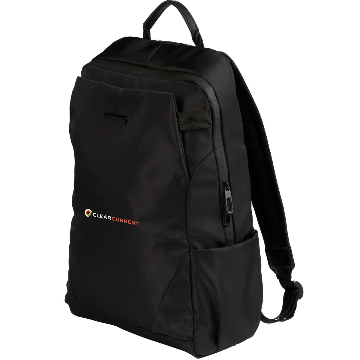 High Sierra Trivaro Recycled Laptop Backpack, 15 Inch Transfer - Black - Left Angle