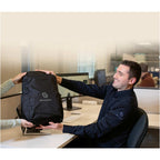 High Sierra Trivaro Recycled Laptop Backpack, 15 Inch Transfer - Black - Lifestyle