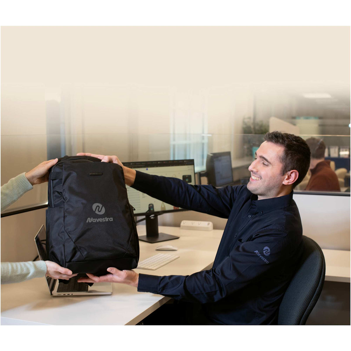 High Sierra Trivaro Recycled Laptop Backpack, 15 Inch Transfer - Black - Lifestyle