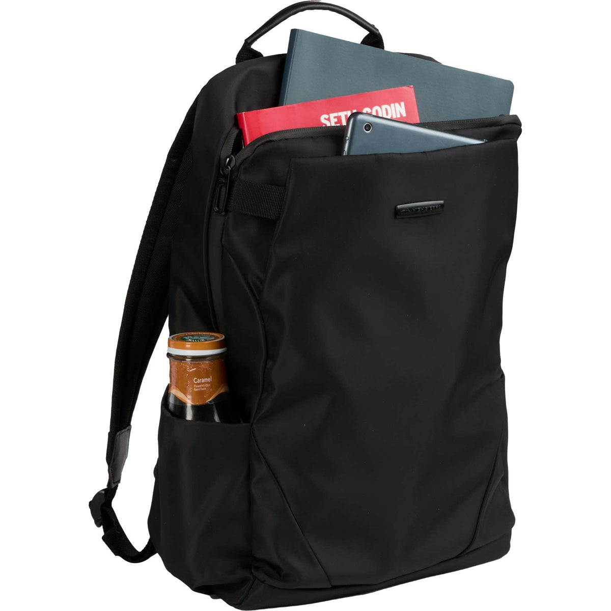 High Sierra Trivaro Recycled Laptop Backpack, 15 Inch Transfer - Black - Propped