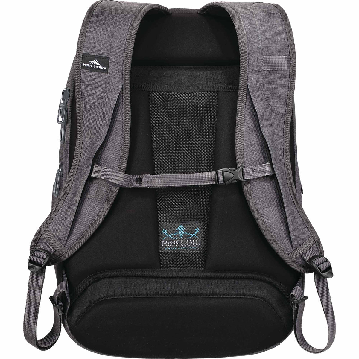 High Sierra UBT Deluxe Laptop Backpack, 17 Inch Transfer - Gray - Back