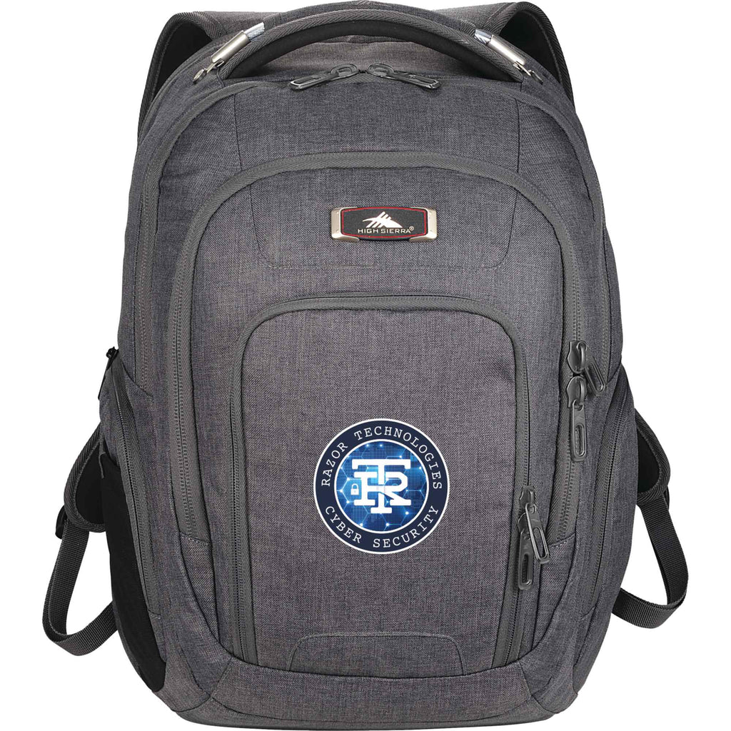 High Sierra UBT Deluxe Laptop Backpack, 17 Inch Transfer - Gray - Front
