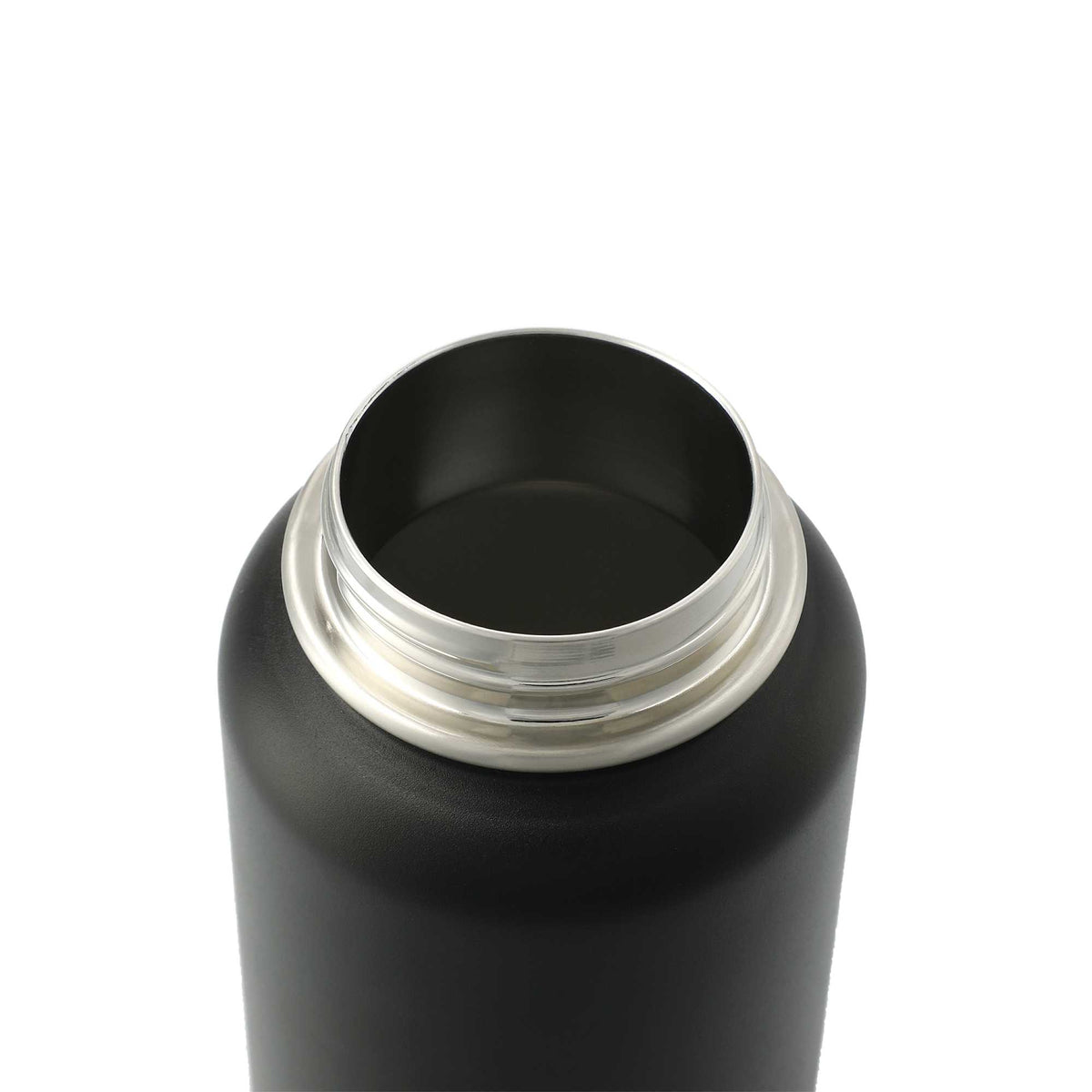 Highland Copper Insulated Bottle with Three Lids, 32 oz Laser Engraving - Black - Right Angle 4