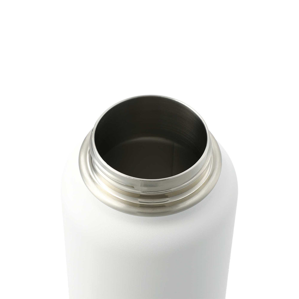Highland Copper Insulated Bottle with Three Lids, 32 oz Laser Engraving - White - Right Angle 4