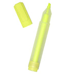 Highlighter with Frosted Barrel - Yellow - Open_Blank