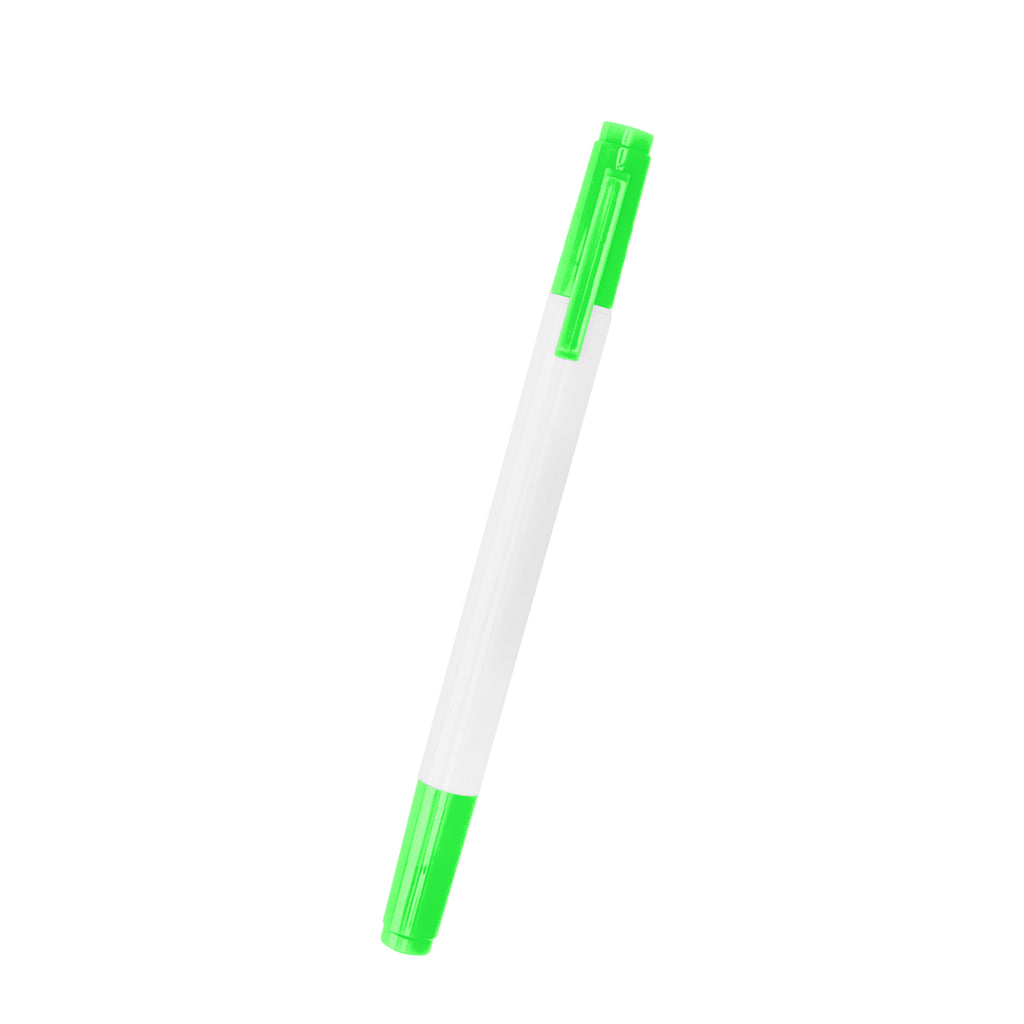 Highlighter with Two Tips - Green - Front