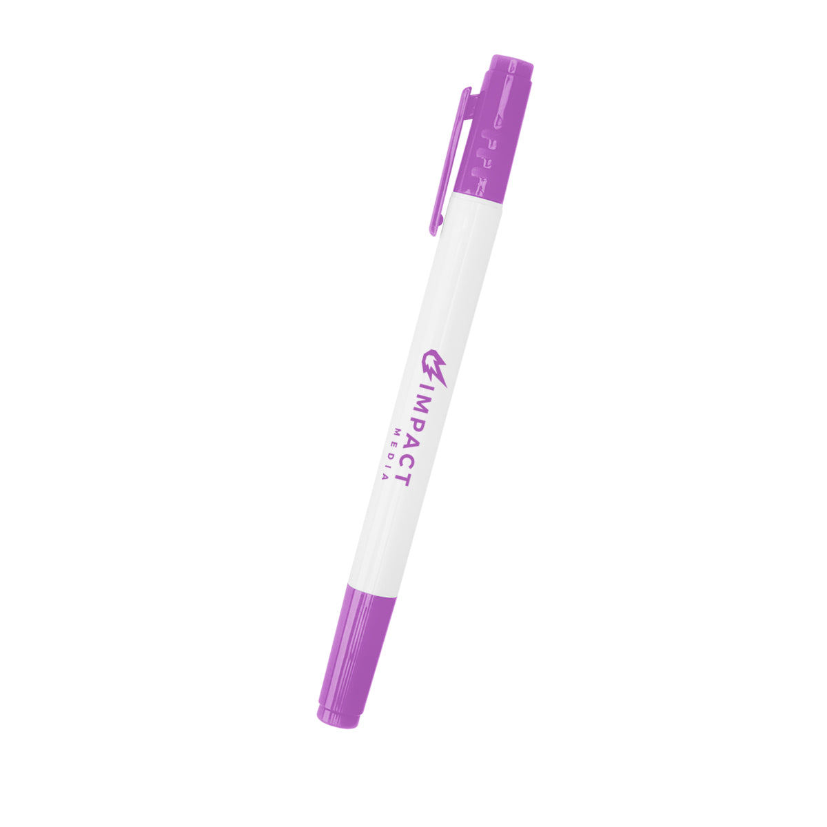 Highlighter with Two Tips - Purple - Silk Screen