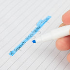 Highlighter with Two Tips - White with Blue - Chisel_Inuse